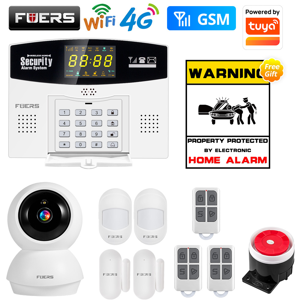 Home Zone Security App - ระบบสัญญาณกันขโมยไร้สาย Fuers W214 WIFI 4G GSM