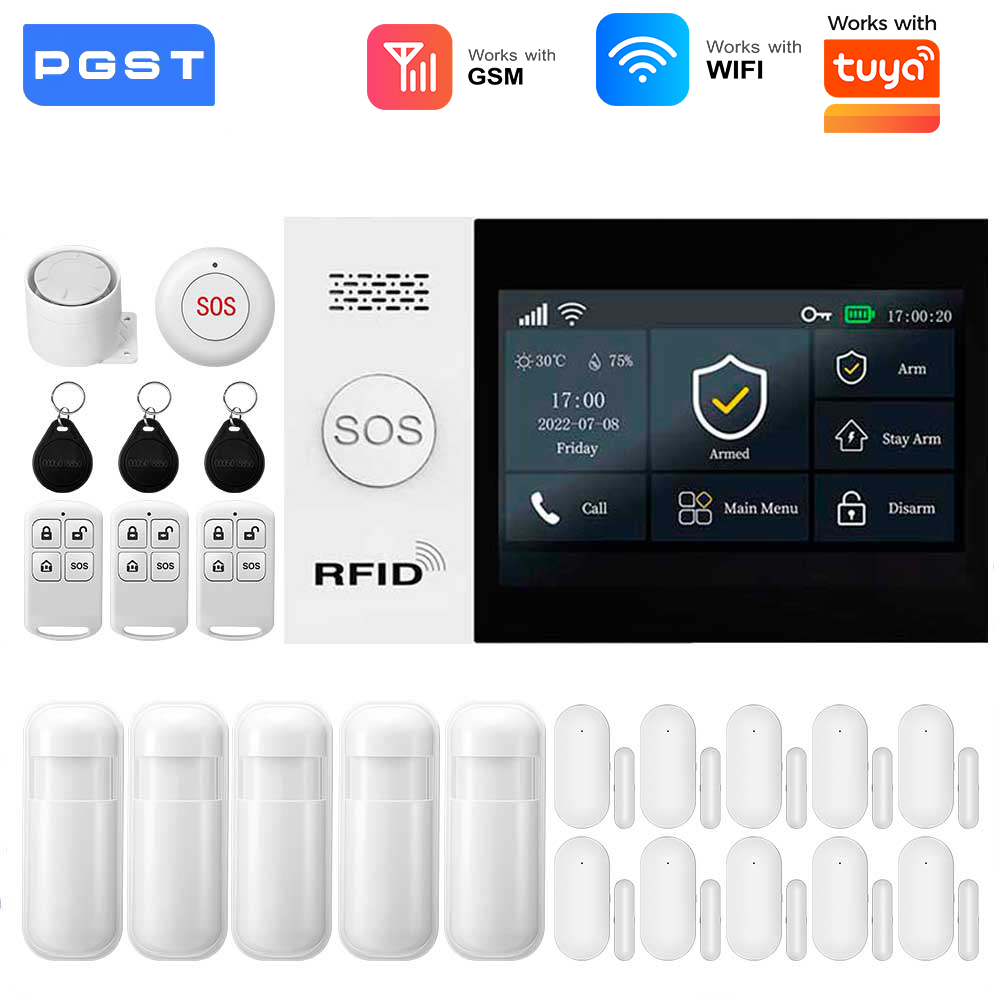 Sim Gsm Alarm - ระบบเตือนภัยอัจฉริยะ 2.4G WIFI GSM ทำงานร่วมกับ TUYA