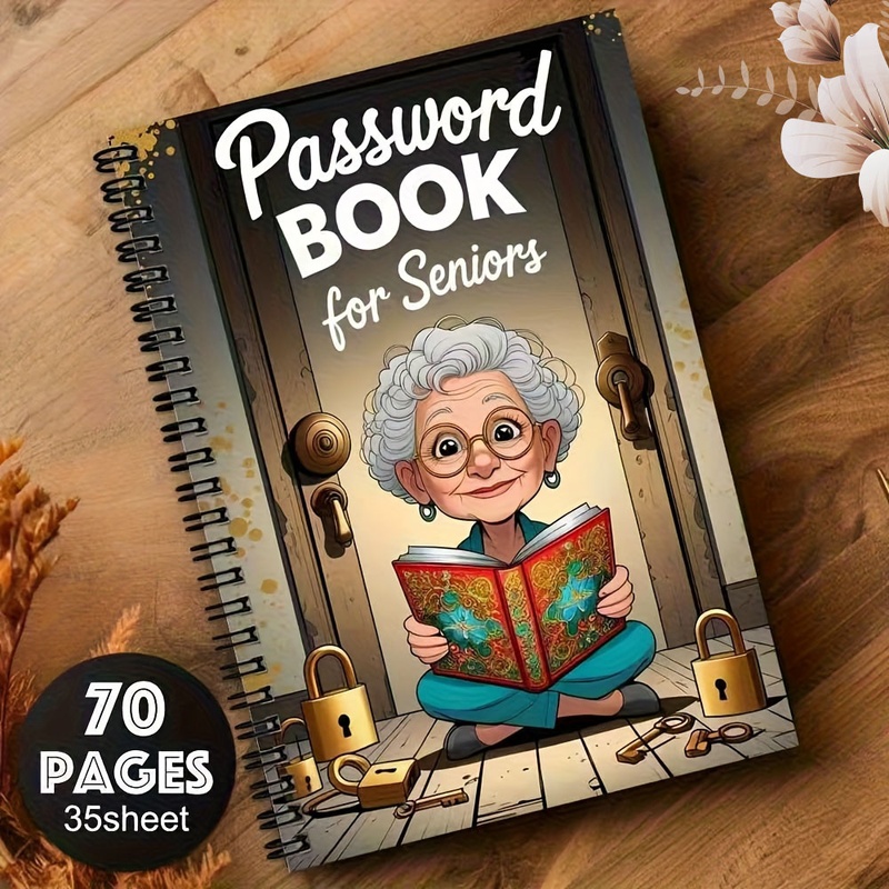 Home Security For Seniors - สมุดบันทึกรูปแบบการ์ตูนแบบเกลียว 2/5 เล่ม สำหรับผู้สูงอายุ - 70
