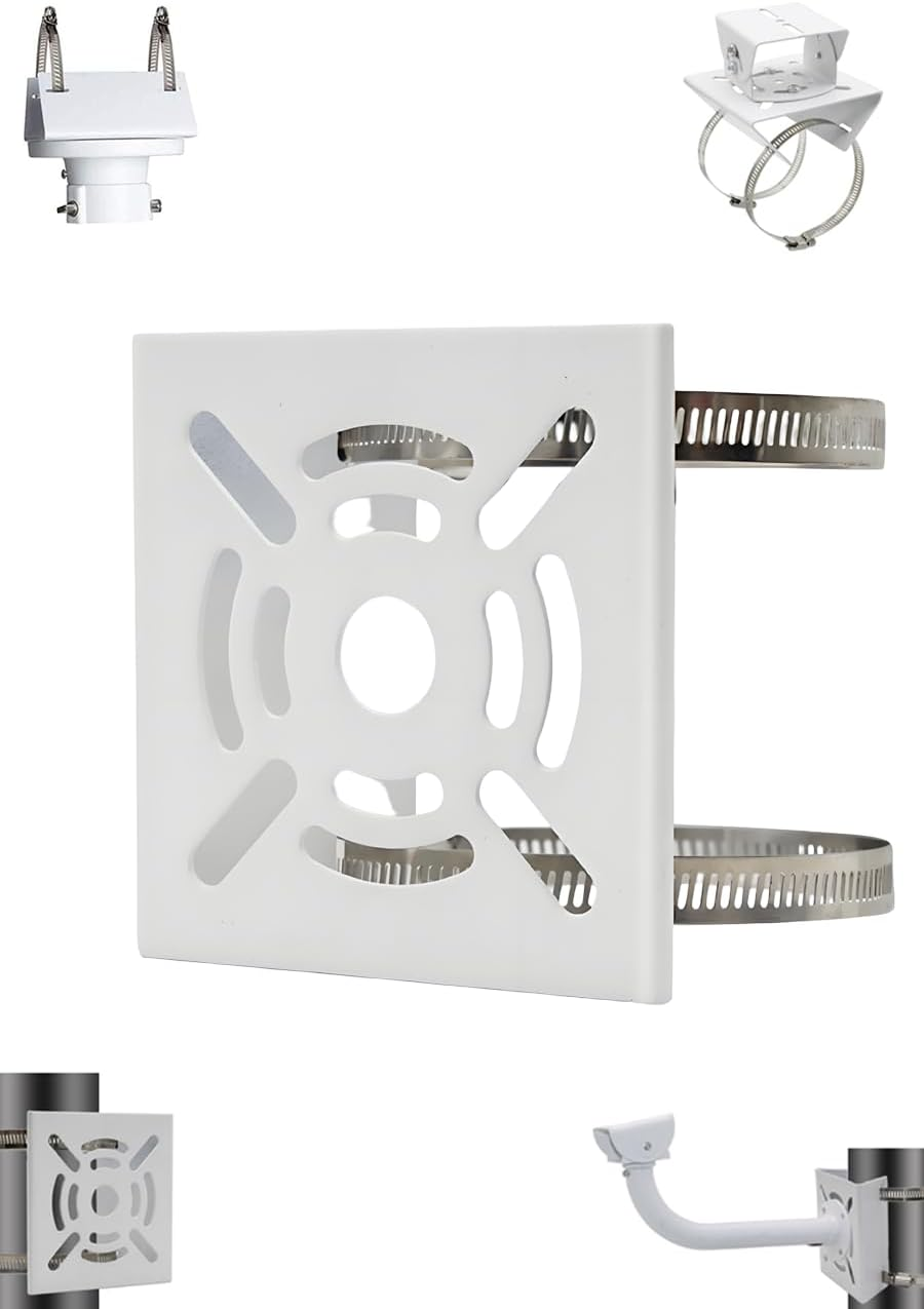 Home Security Kamera - ขายึดติดผนังอเนกประสงค์พร้อมห่วง 2 ห่วง 10 ซม. อะแดปเตอร์ติดเสาแนวตั้งสำหรับกล้องวงจรปิด