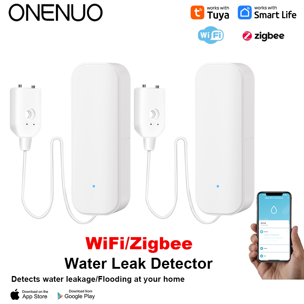 Home Security Equipment - WiFi/Zigbee Water Sensor Tuya รั่วเครื่องตรวจจับน้ําท่วม Smart