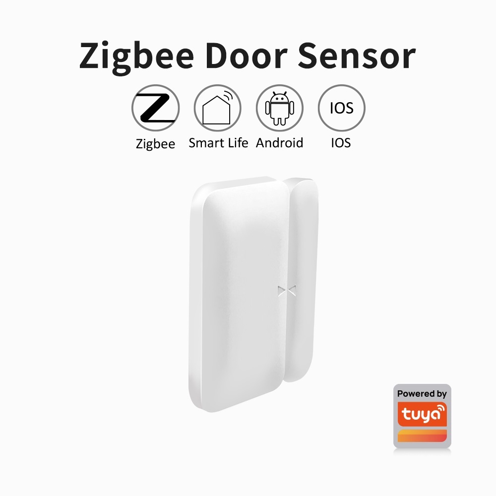 Home Security Equipment - เซ็นเซอร์ประตูหน้าต่างไร้สาย Tuya Zigbee มินิสมาร์ทโฮม เครื่องตรวจจับประตูไร้สาย ระบบแจ้งเตือนเปิด-ปิดประตู