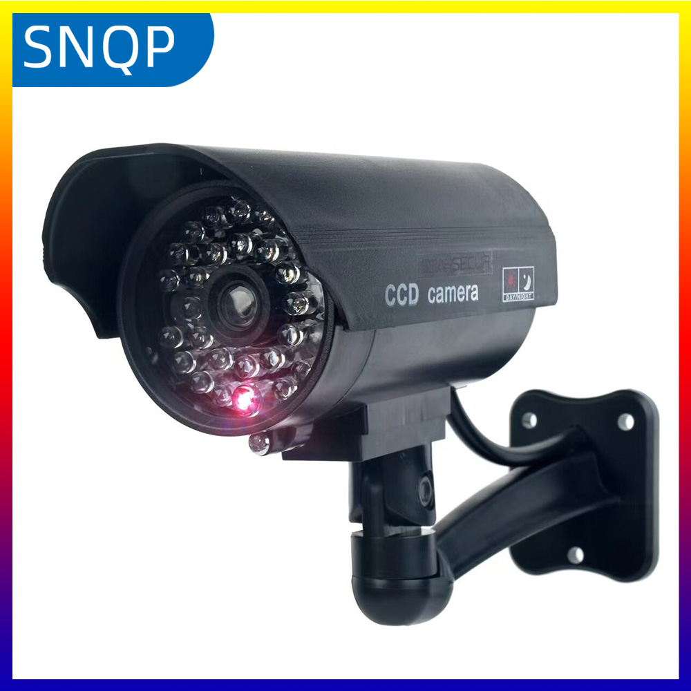 Home Security Lights - กล้องจำลอง SNQP กันน้ำ พร้อมไฟ LED สีแดงกระพริบ