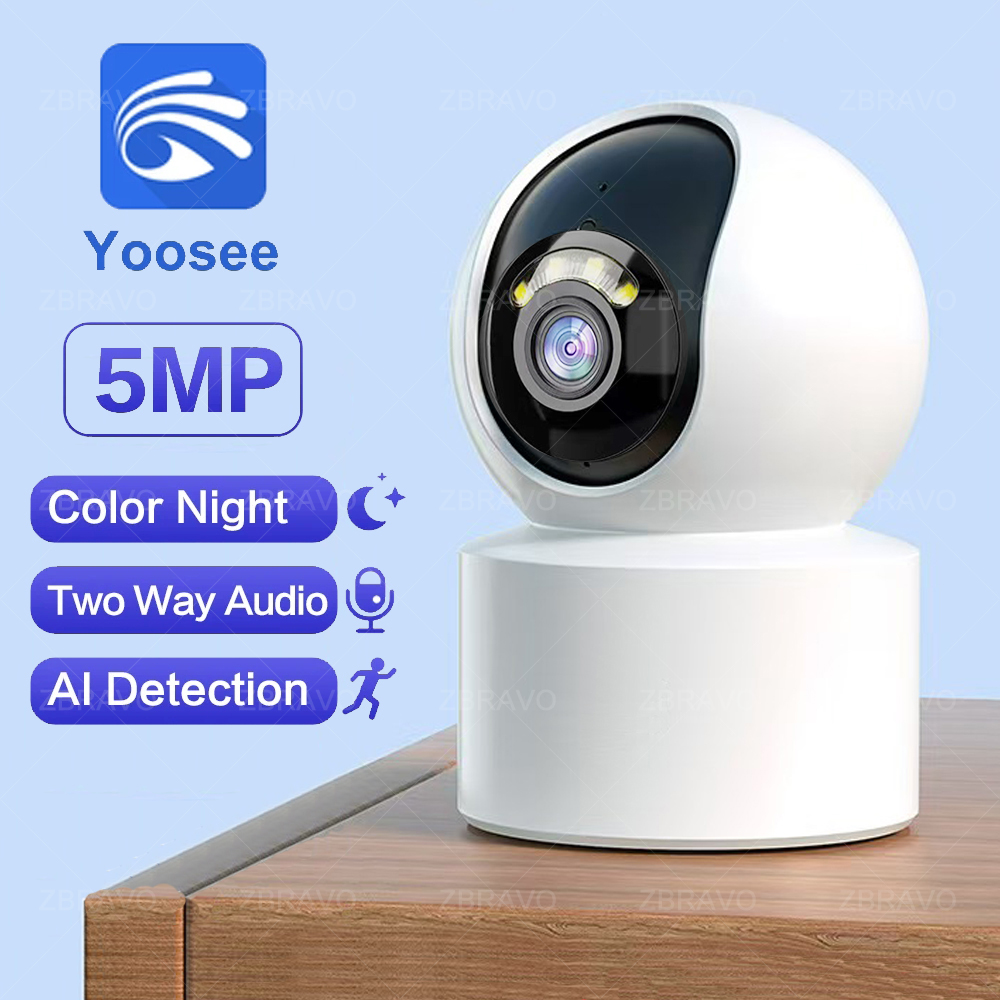 Home Security Kamera - กล้องวงจรปิด Yoosee 5MP WiFi แบบหมุนได้ ภายในอาคาร