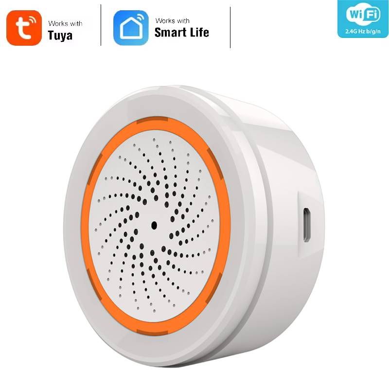Home Security Lights - สัญญาณเตือนภัยอัจฉริยะ Tuya Zigbee เซ็นเซอร์เสียงและแสง สัญญาณเตือนภัยอัจฉริยะ 90dB