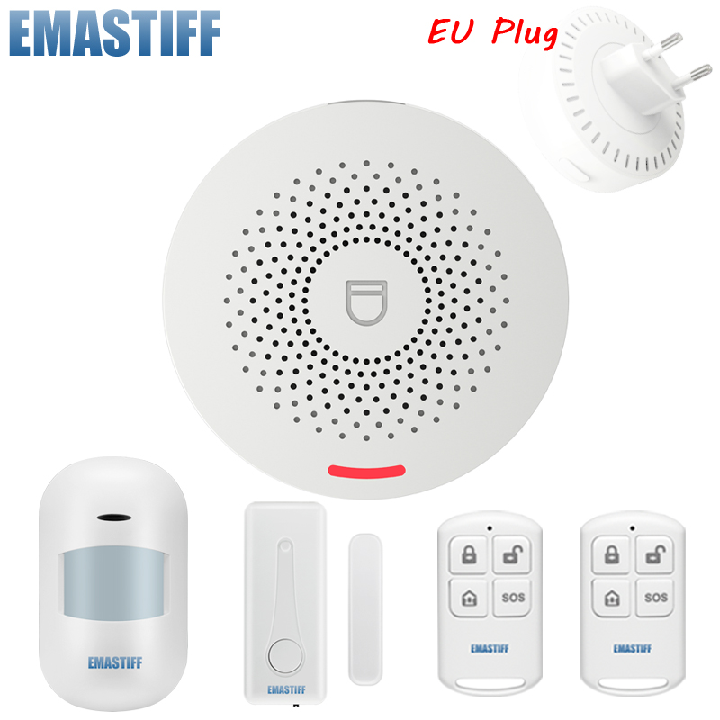 Home Zone Security App - ระบบเตือนภัยความปลอดภัย WIFI รองรับไซเรน 433 เมกะเฮิร์ตซ์เซ็นเซอร์ตรวจจับความเคลื่อนไหวป้องกันการโจรกรรม ใช้งานร่วมกับทูย่า