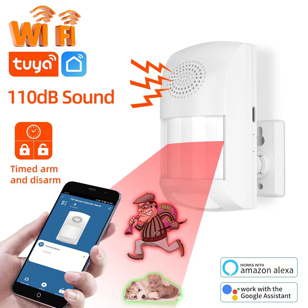 Pet Immune Pir Sensor - Tuya WiFi อินฟราเรด PIR เซ็นเซอร์การเคลื่อนไหวความปลอดภัยป้องกันเครื่องตรวจจับการเคลื่อนไหวกันขโมยเสียงปลุก Smart