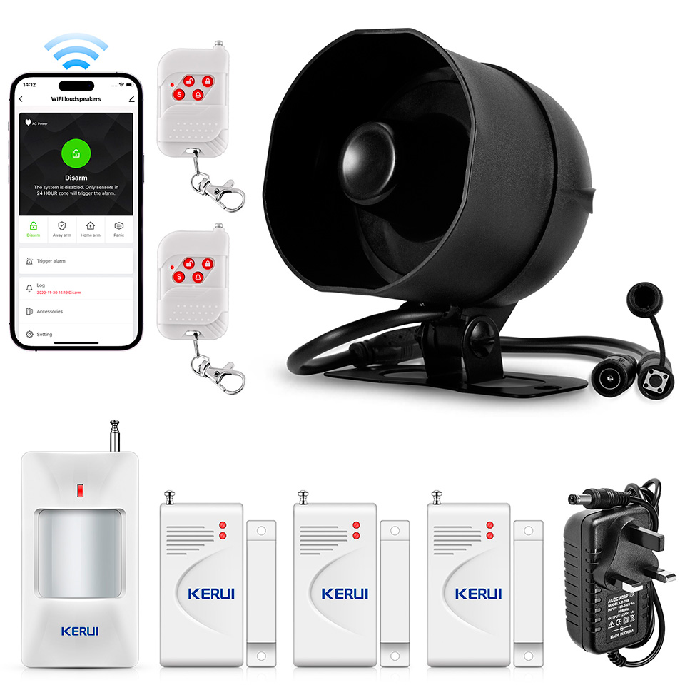 Home Zone Security App - KERUI WIFI ALARM System ไซเรน Tuya