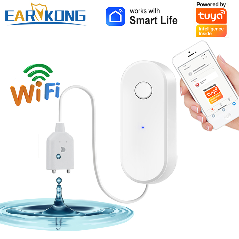 Home Security Equipment - Tuya WiFi สมาร์ทเซ็นเซอร์น้ํารั่ว Liquid Leakage ALARM