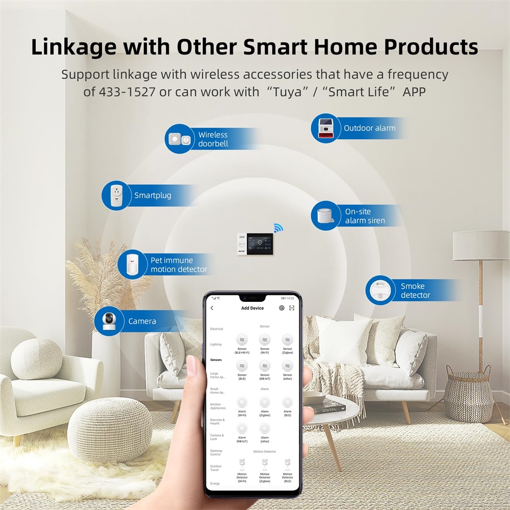 ระบบเตือนภัยอัจฉริยะ 2.4G WIFI - Sim Gsm Alarm บทวิจารณ์และราคา