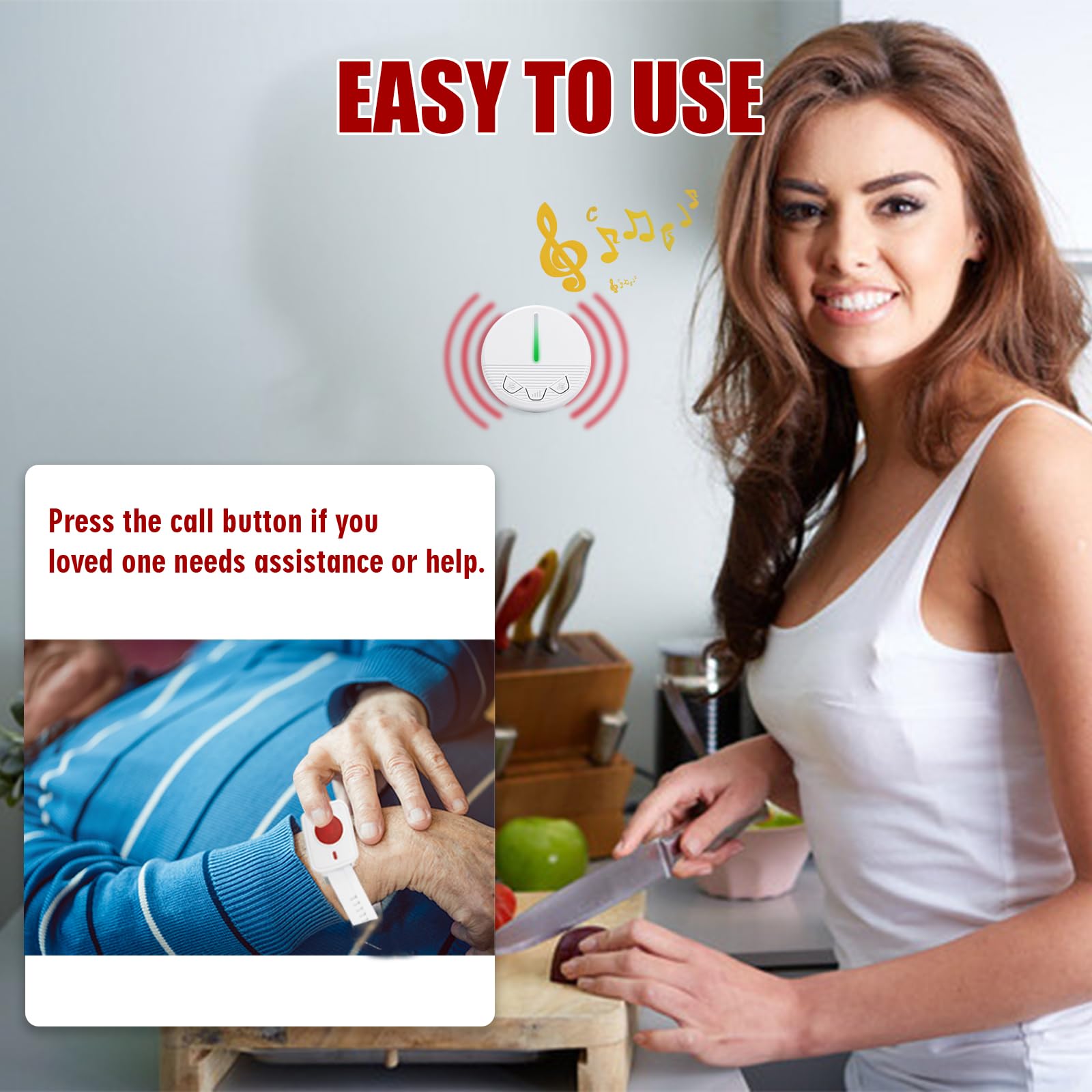 ผู้ดูแลโรงพยาบาลปุ่มโทรแจ้งเตื - Home Security For Seniors บทวิจารณ์และราคา