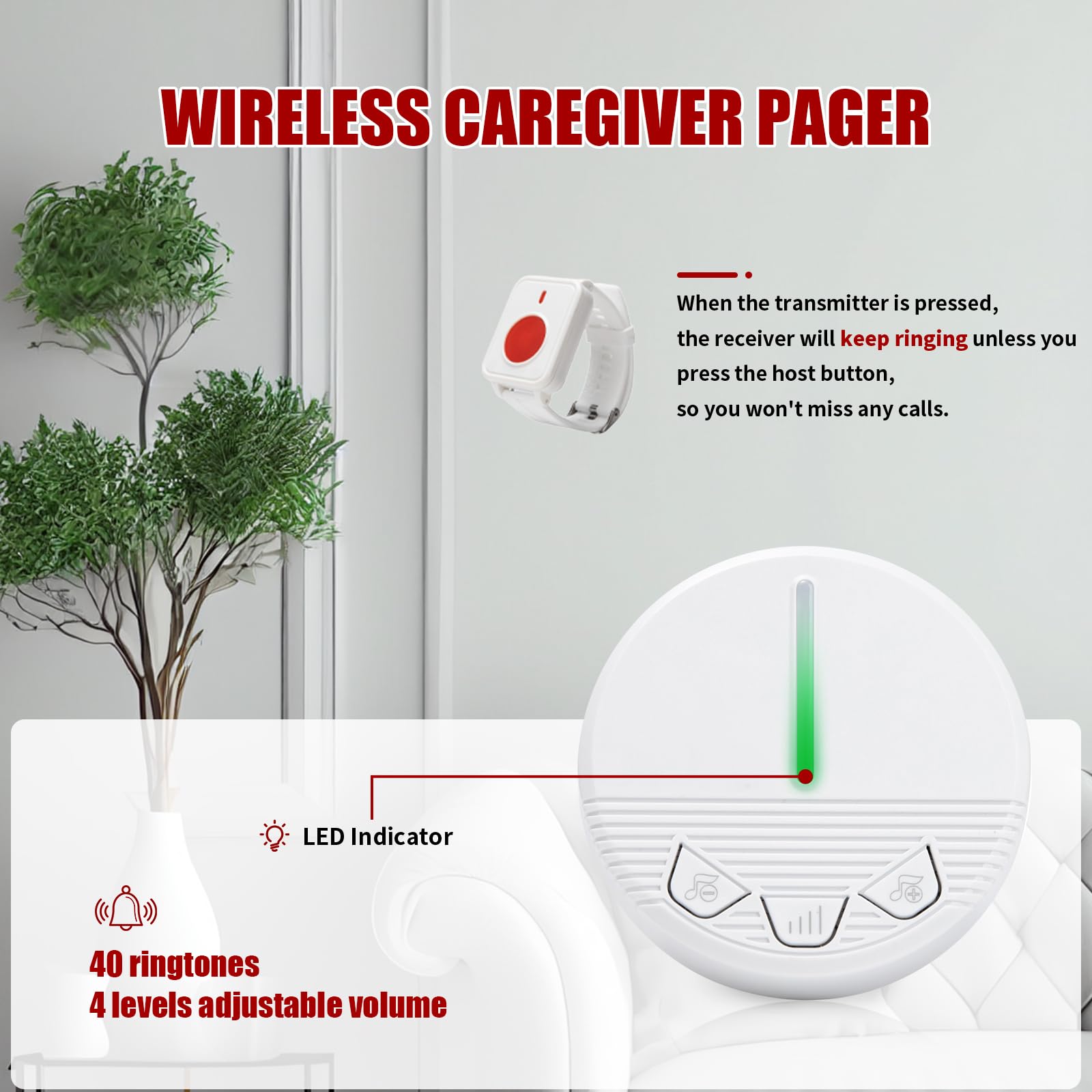 ผู้ดูแลโรงพยาบาลปุ่มโทรแจ้งเตื - Home Security For Seniors บทวิจารณ์และราคา