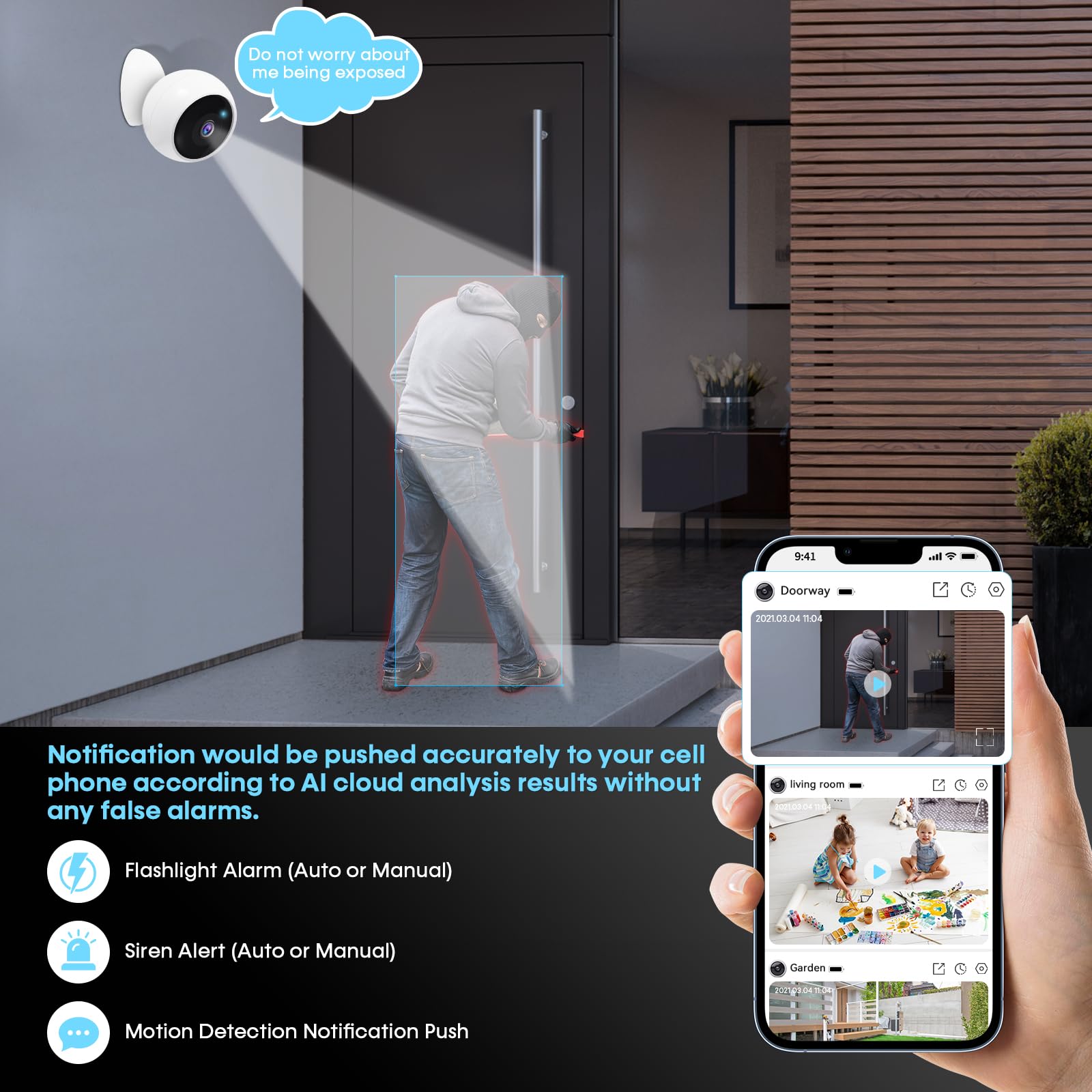 กล้องรักษาความปลอดภัยไร้สาย Wi - Home Security Kamera บทวิจารณ์และราคา