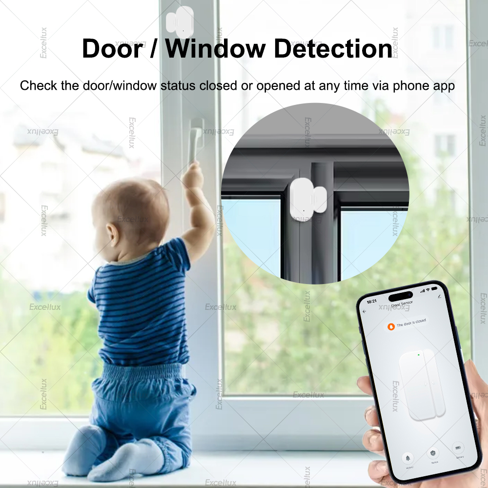 2 In 1 Zigbee เซ็นเซอร์ประตูหน - Home Security Lights บทวิจารณ์และราคา
