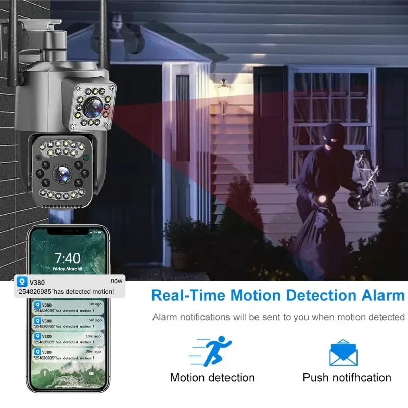 8MP WIFI IP กล้อง 4K PTZ Dual  - Home Security Kamera บทวิจารณ์และราคา
