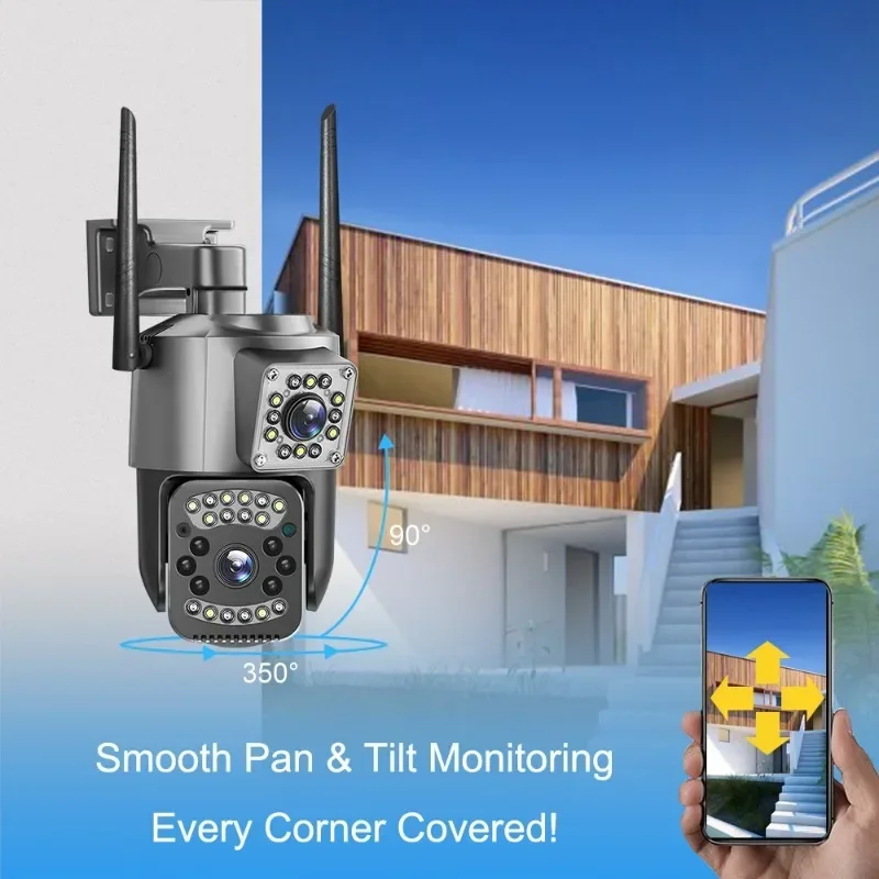 8MP WIFI IP กล้อง 4K PTZ Dual  - Home Security Kamera บทวิจารณ์และราคา