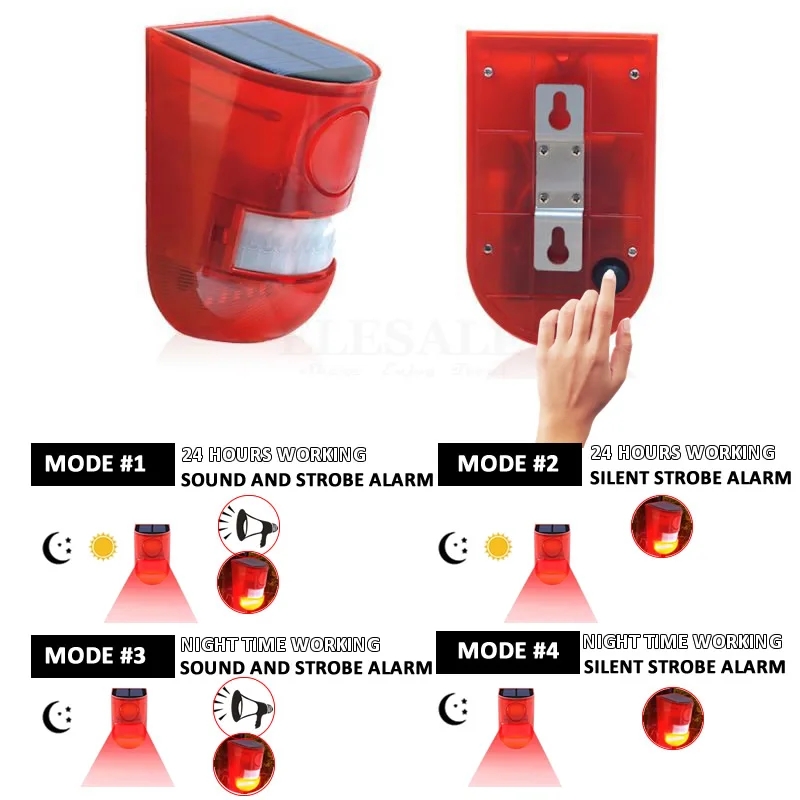 ไฟเตือนกันน้ำพลังงานแสงอาทิตย์ - Sim Gsm Alarm บทวิจารณ์และราคา