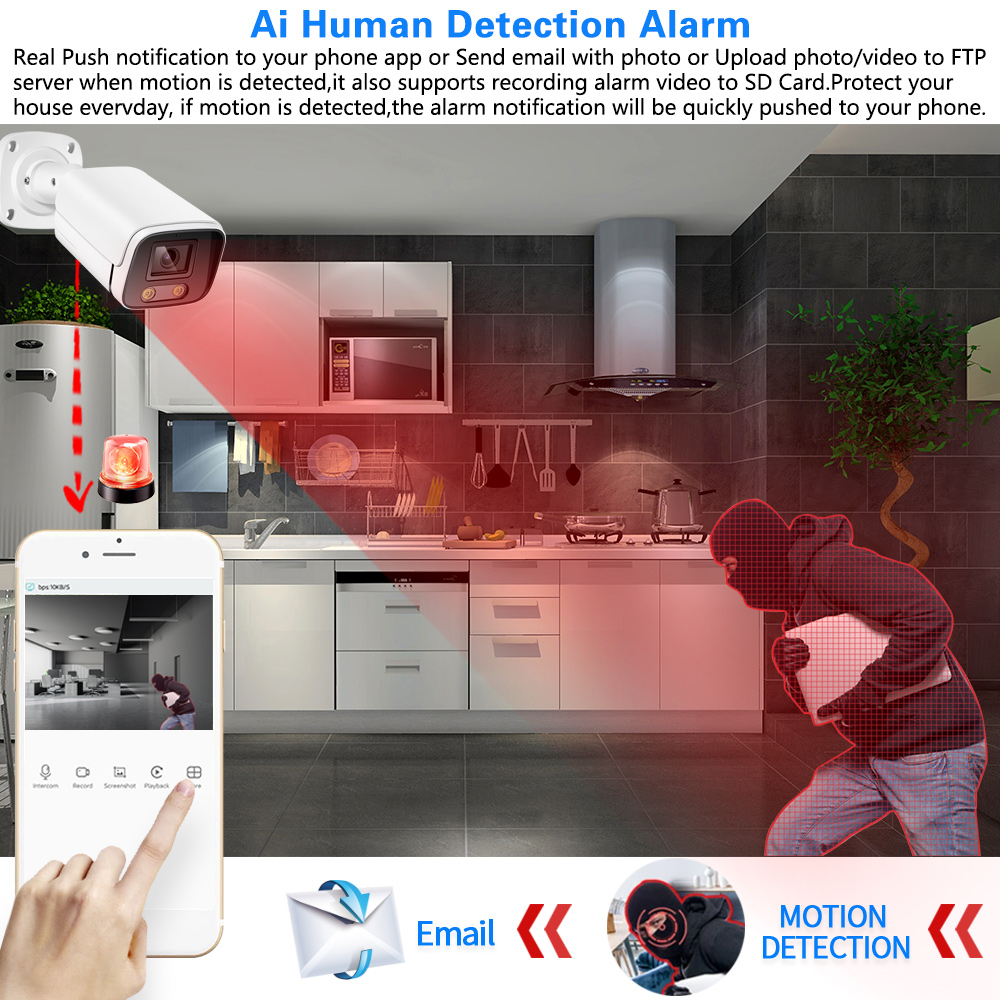 8MP หน้าสีเต็มการมองเห็นได้ในเ - Ip Camera Outdoor 4K บทวิจารณ์และราคา