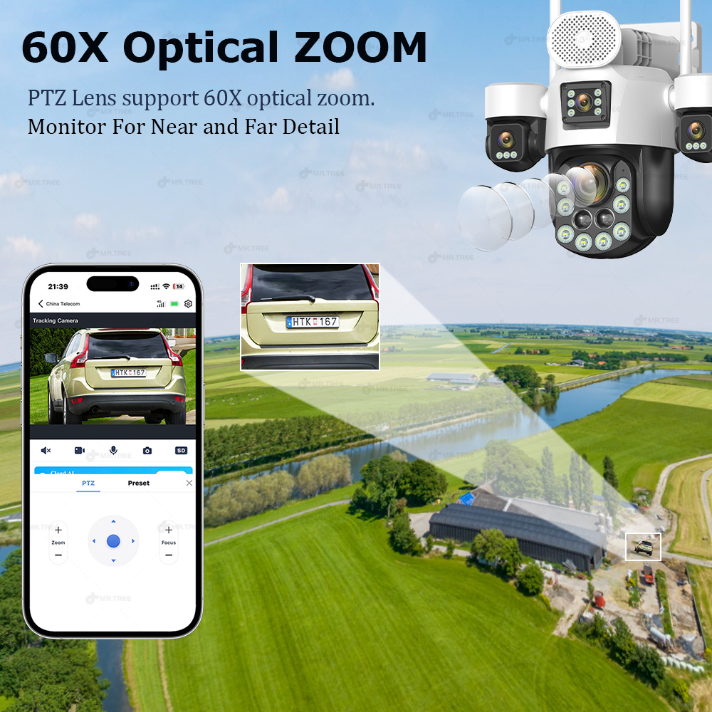 กล้องวงจรปิด AOV แบบสี่เลนส์ ส - Home Security Kamera บทวิจารณ์และราคา