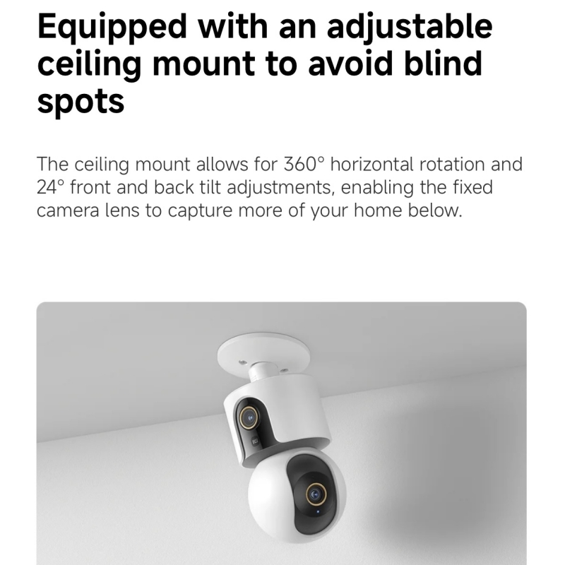 กล้องวงจรปิด Xiaomi Smart Came - Home Security Camera 360 Xiaomi บทวิจารณ์และราคา
