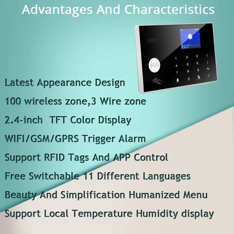 ระบบเตือนภัยไร้สายแบบมีสาย W7B - Home Zone Security App บทวิจารณ์และราคา