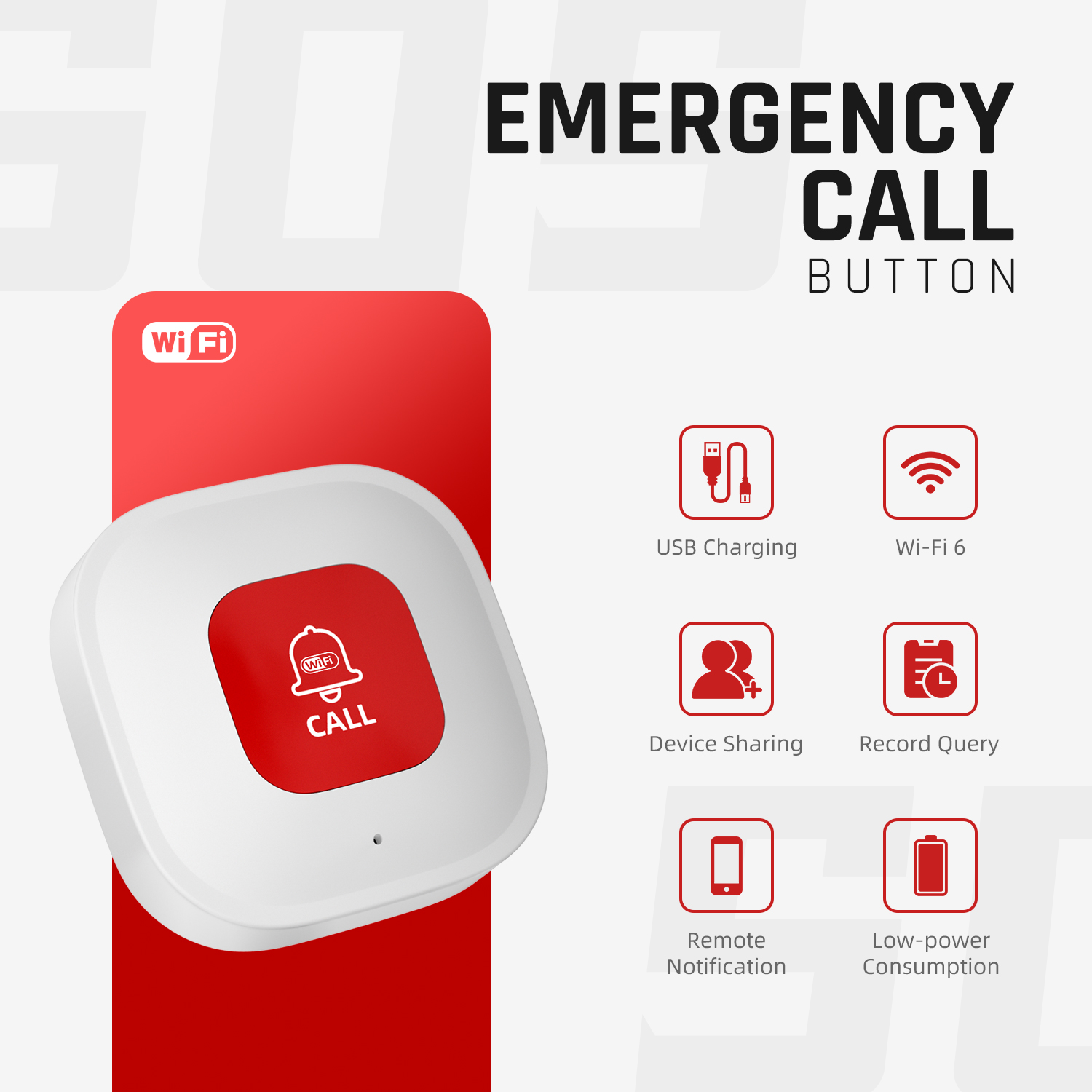 ปุ่มสัญญาณเตือนฉุกเฉิน WIFI สม - Home Security For Seniors บทวิจารณ์และราคา