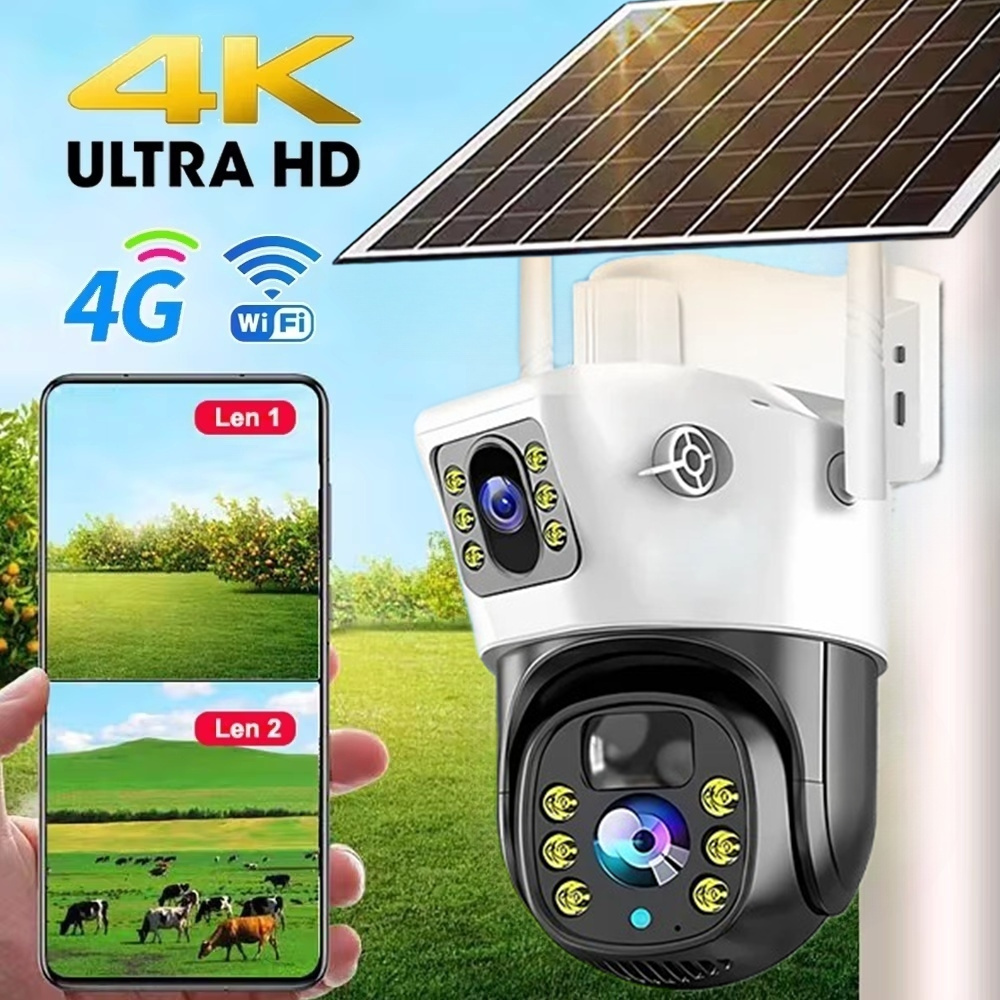 กล้องโซลาร์ 4G / WiFi เลนส์คู่ - Ip Camera Outdoor 4K บทวิจารณ์และราคา