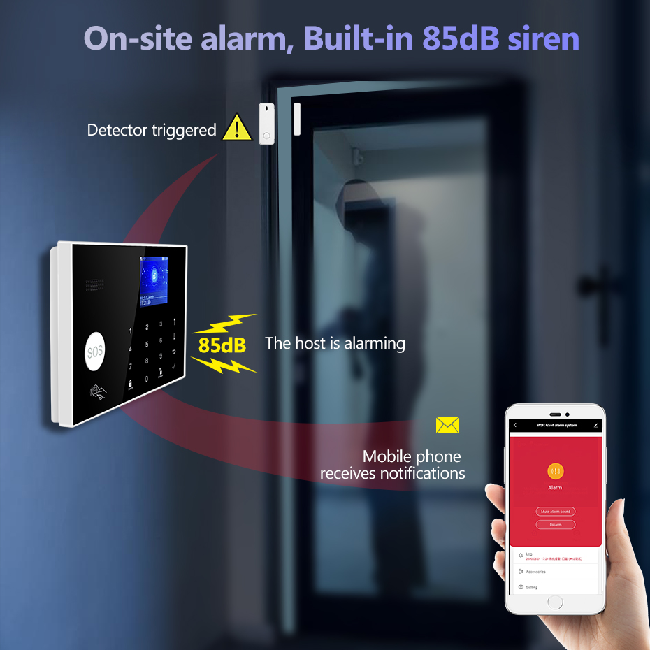 ระบบเตือนภัย KERUI 4G พร้อมโซน - Home Zone Security App บทวิจารณ์และราคา