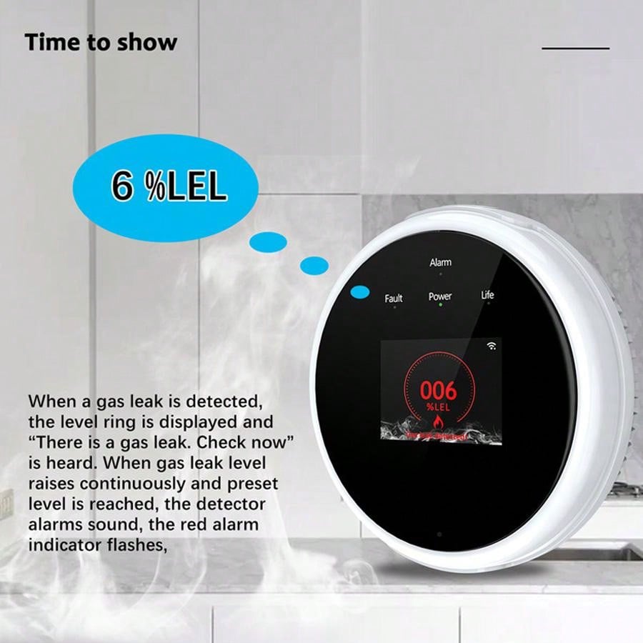เซ็นเซอร์เตือนแก๊สรั่ว 2.4G Wi - Home Security Equipment บทวิจารณ์และราคา