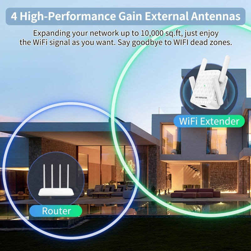 1200Mbps WiFi Repeater 2.4 &5. - Home Security Uk บทวิจารณ์และราคา