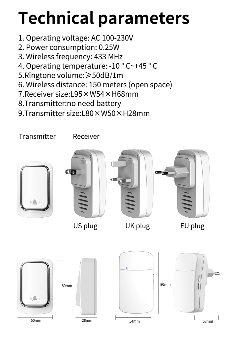 Wireless Doorbell ยินดีต้อนรับ - Home Security Uk บทวิจารณ์และราคา