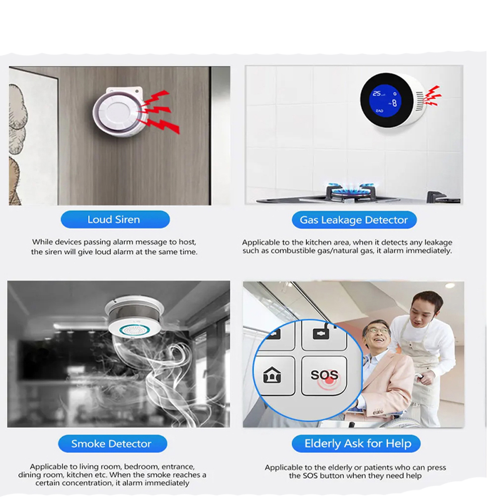 PGST 4G Tuya ระบบเตือนภัยบ้านอ - Sim Gsm Alarm บทวิจารณ์และราคา